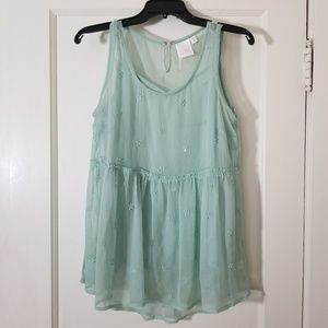 LC | Beaded Babydoll Blouse